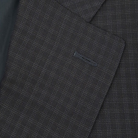 Canali 1934 Mens 44R Blue Micro Check Wool Blend Blazer Sport Coat Made in Italy - Picture 3 of 14